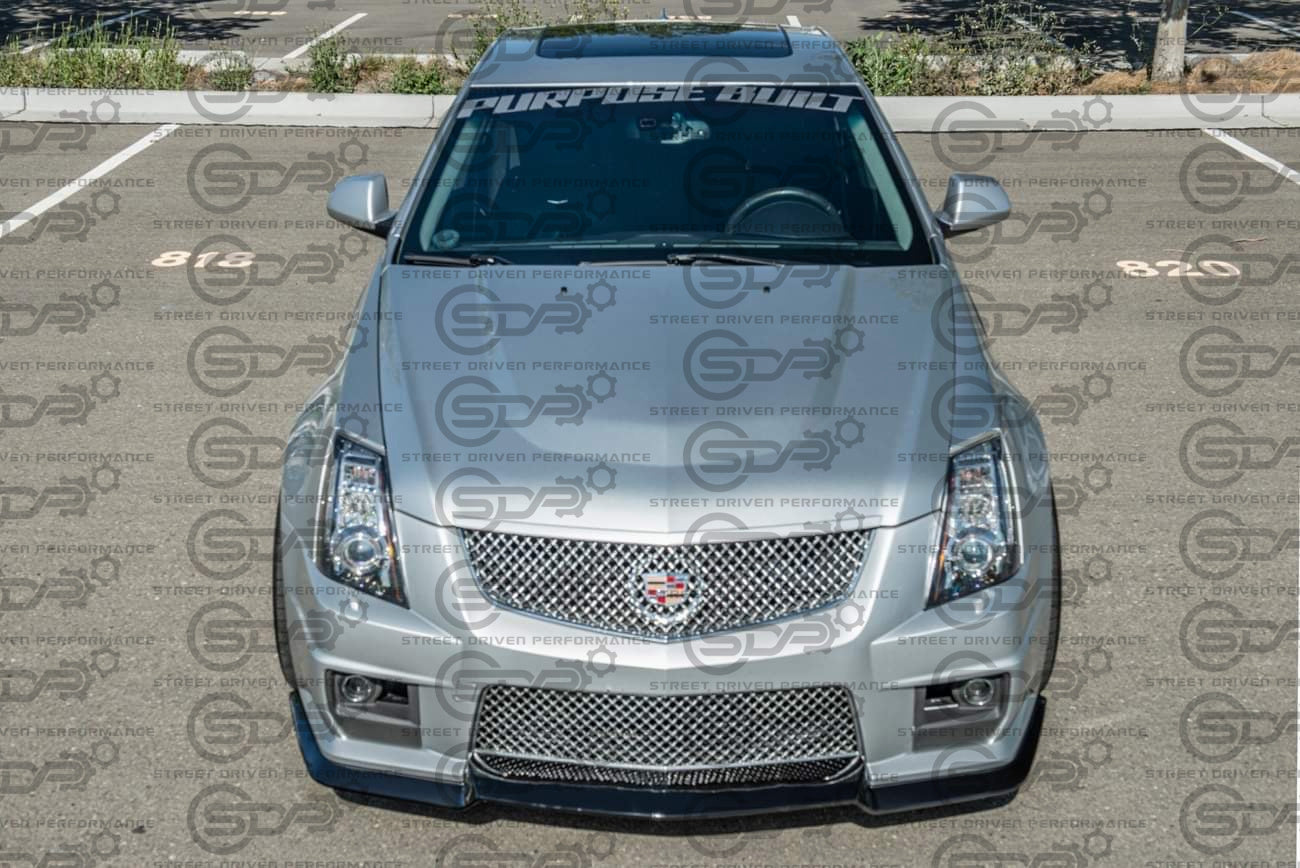2009-2015 CTS-V V2 - Gloss Black "V3 style" front lip splitter ground effects
